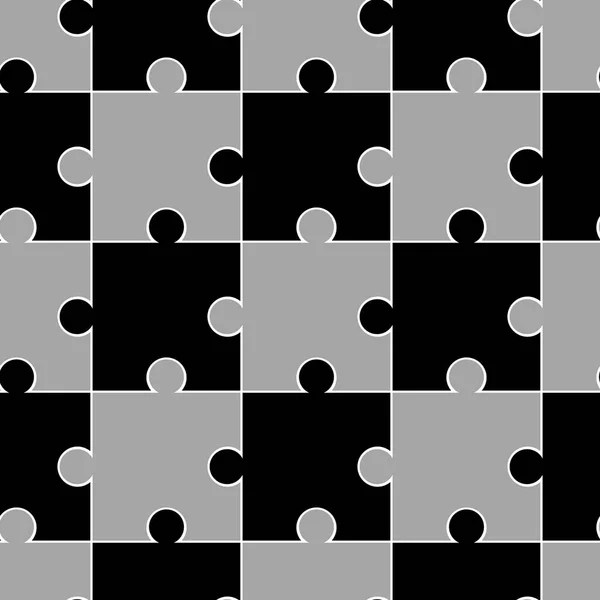 Modèle Gris Sans Couture Puzzle Illustration Vectorielle Pour Conception Fond — Image vectorielle