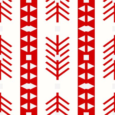 Kabile desen doku el ile çizilmiş Afrika, Aztek, maya yaratıcı çizim vektör çizim. Kırmızı çizgili desenler etnik tek renkli stil. eps10