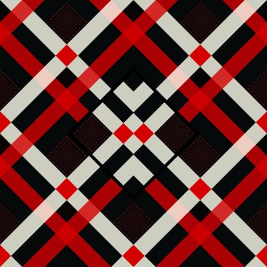 Kırmızı ve siyah ekose kareli İskoç seamless modeli. Doku tartan, ekose, Masa örtüsü, elbise, gömlek, elbise, kağıt, yatak, battaniye ve diğer tekstil ürünleri. eps10