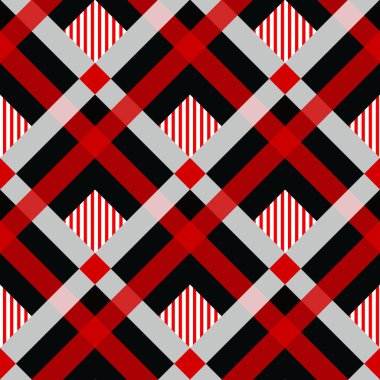 Kırmızı ve siyah ekose kareli İskoç seamless modeli. Doku tartan, ekose, Masa örtüsü, elbise, gömlek, elbise, kağıt, yatak, battaniye ve diğer tekstil ürünleri. eps10