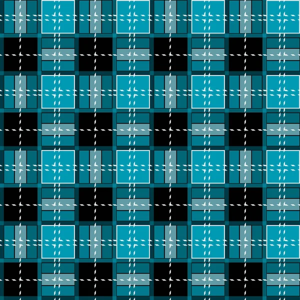 Verificação Azul Xadrez Tartan Sem Costura Padrão Xadrez Tartan Azul — Vetor de Stock