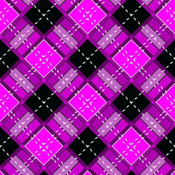 Escocés Púrpura Diagonal Tartán Escocés Patrón Sin Costura Eps — Vector de stock