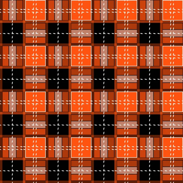 Modello Arancio Tartan Sfondo Senza Cuciture Caldo Colore Autunnale Eps10 — Vettoriale Stock