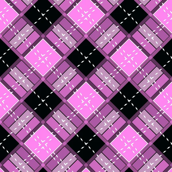 Scottish Purple Diagonal Tartan Plaid Seamless Pattern Eps10 — Stock Vector
