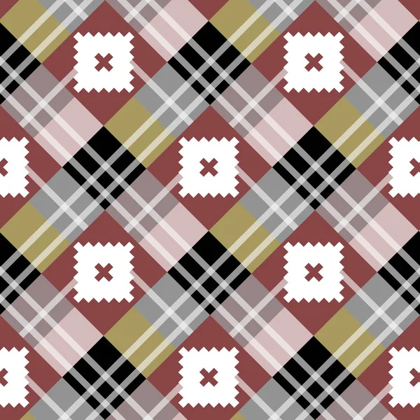 Діагональна текстура тканини тартановий безшовний візерунок. Векторні ілюстрації. епс 10 — стоковий вектор
