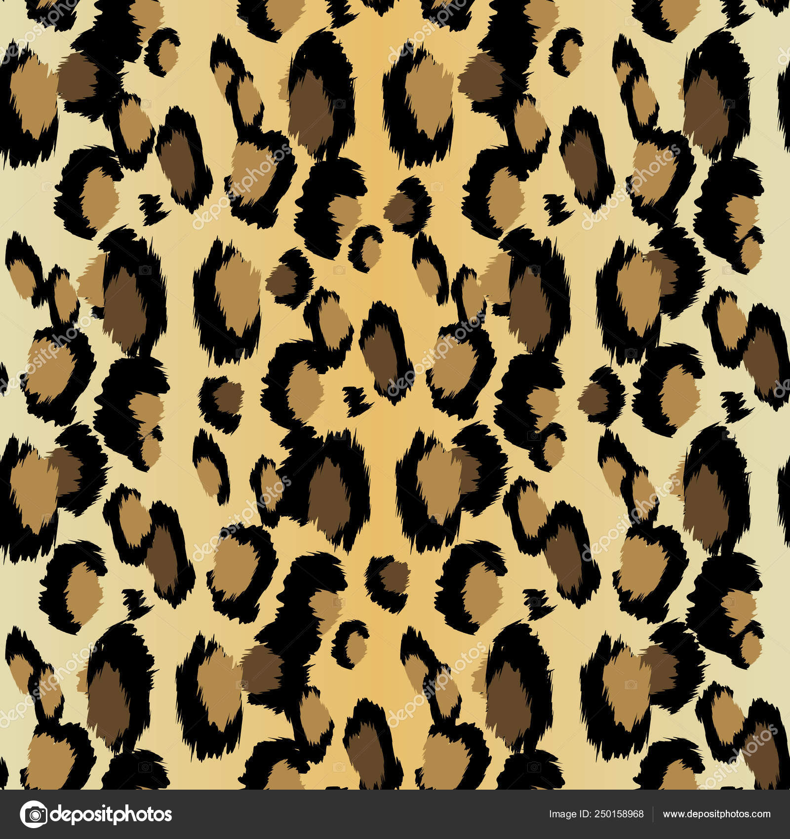 Leopardenmuster. nahtloser Vektordruck. realistische Tiertextur. schwarze  und gelbe Flecken auf beigem Hintergrund. abstraktes, sich wiederholendes  Muster - Leopardenhaut-Imitat kann auf Kleidung oder Stoff gemalt werden.  Stock-Vektorgrafik von