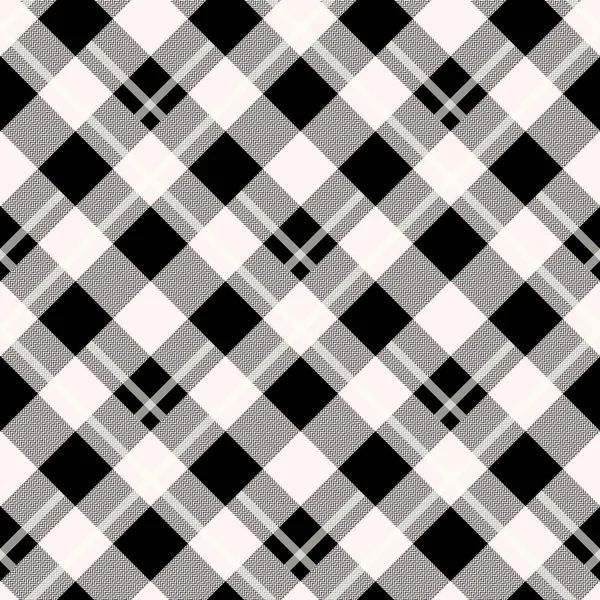 Ξυλοκόπος καρό. Σκωτσέζικο σχέδιο σε λευκό και μαύρο κλουβί. Σκωτσέζικο κλουβί. Ελέγξτε το βουβάλι. Παραδοσιακό σκωτσέζικο στολίδι. Εικονογράφηση διάνυσμα — Διανυσματικό Αρχείο