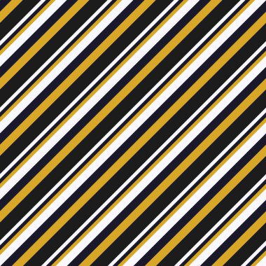 Lacivert, beyaz ve turuncu diyagonal paralel çizgili retro şerit desen. Vektör desen şerit soyut arka plan