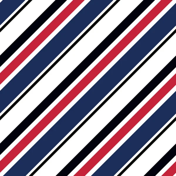 Patrón de franja retro con franja paralela de color rojo marino, blanco, negro y naranja. Raya de patrón vectorial fondo abstracto eps10 — Vector de stock