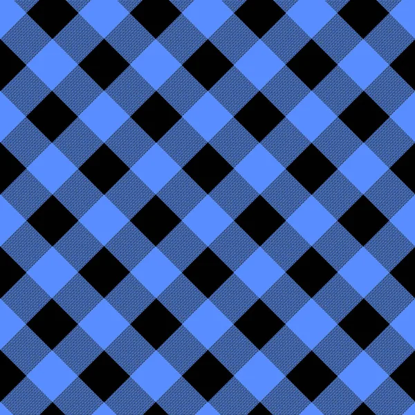 Padrão sem emenda xadrez lenhador preto e azul, ilustração vetorial eps10 — Vetor de Stock