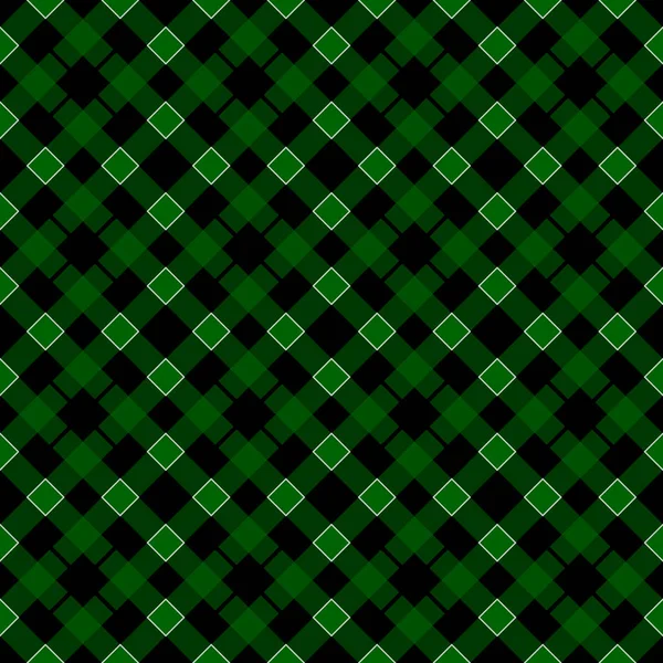 Plaid tartan del giorno di St. Patricks. Modello scozzese in gabbia bianca e verde. Gabbia scozzese. Tradizionale scozzese a scacchi sfondo. Tessuto senza cuciture. Illustrazione vettoriale — Vettoriale Stock