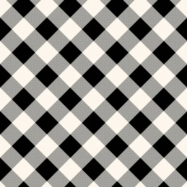 Patrón sin costuras de tela de gingham a cuadros en azul gris y blanco, vector — Vector de stock