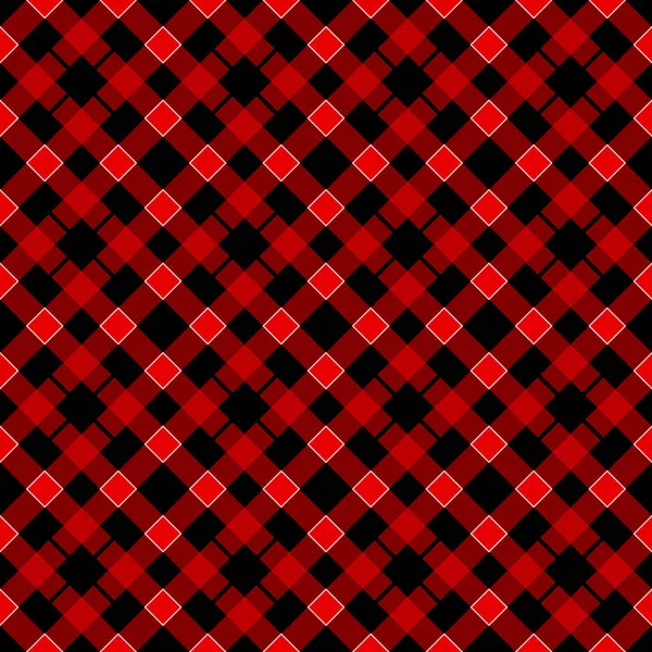 Černý a červený tartan kostkované skotské bezešvé vzor. Textury od tartan, pléd, ubrusy, oblečení, košile, šaty, papíru, ložní prádlo, přikrývky a jiné textilní výrobky. — Stockový vektor