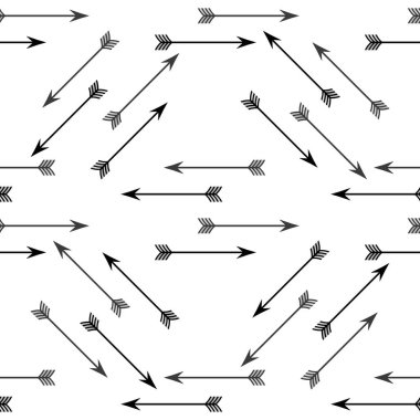 El çizilmiş ok Dikişsiz desen. Vektör Illustration. Kumaş ve tekstil baskı için eleman, duvar kağıdı, arka plan, fation, poster.