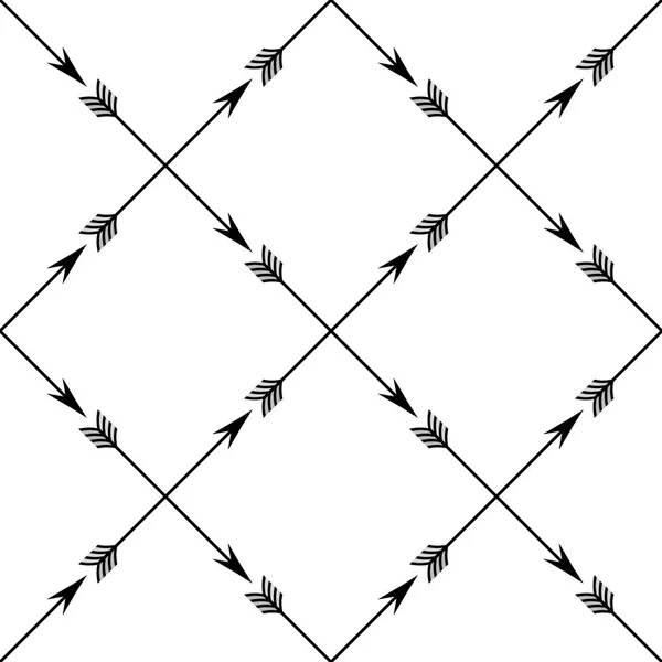 Gekruiste pijlen naadloze patroon. op een witte achtergrond — Stockvector