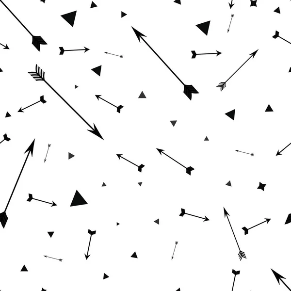 Zwarte pijlen naadloze vector patroon achtergrond illustratie — Stockvector