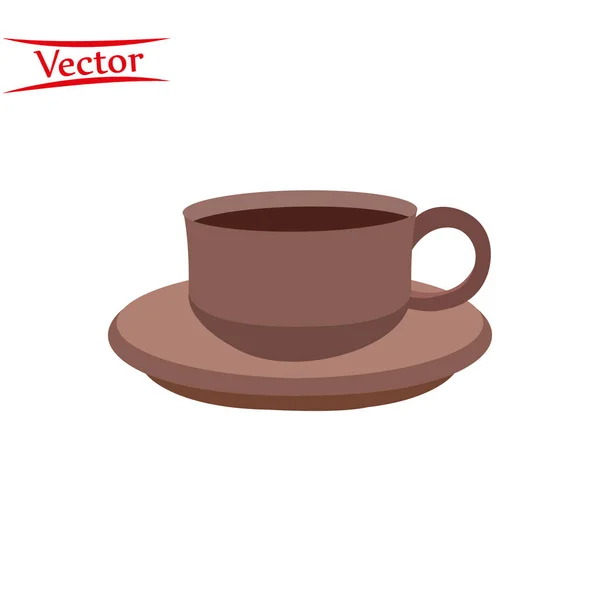Uma xícara de café isolada. Negócios, símbolo da manhã, ilustração isolada, ilustração vetorial — Vetor de Stock