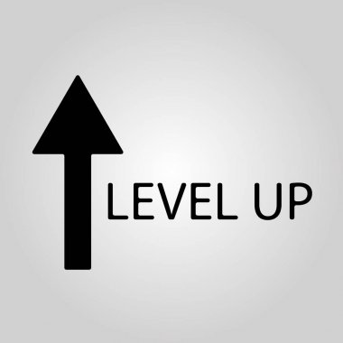 Büyüme kavramı, daha yüksek düzeyde, Yükseltme planı, mali artış, mono satırı vektör simgesi