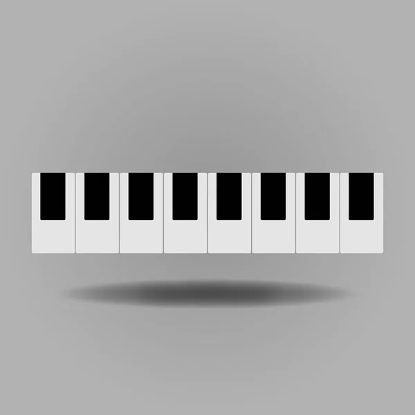 Icône de piano. Icône son et musique. Design plat. Illustration vectorielle . — Image vectorielle