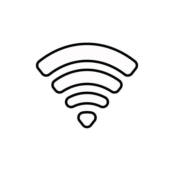 Wifi icon vector, on white background editable — 스톡 벡터