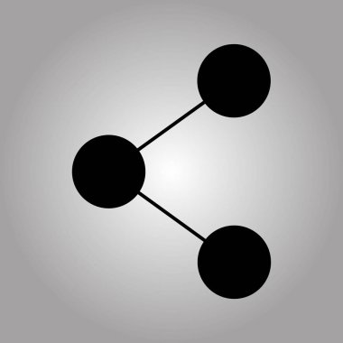 Arka planda yalıtılmış modaya uygun düz stilde simgeyi paylaşın. Web sitenizin tasarımı için simge sayfa simgesini paylaşın Simge logosunu, uygulamayı, Ui'yi paylaşın. Paylaşım simgesi Vektör çizimi