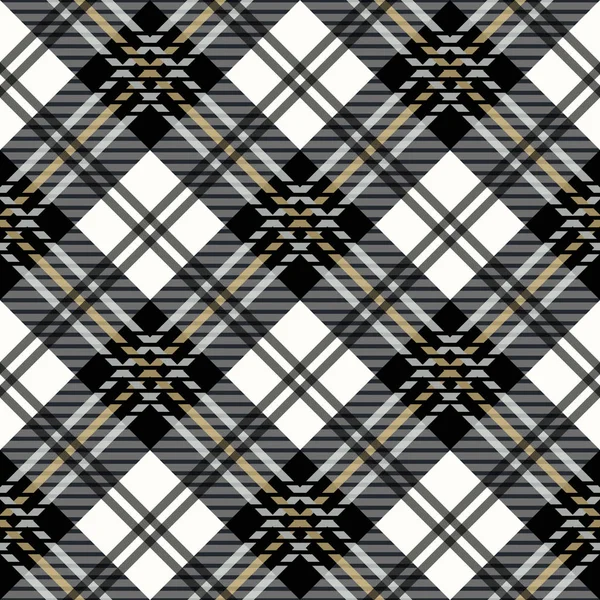 Pixlar svart och kontrollera rutigt sömlösa mönster. Vektorillustration — Stock vektor
