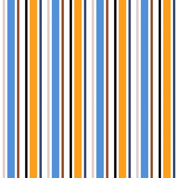 Listra padrão sem costura com laranja, branco e preto cores verticais listras paralelas. . — Vetor de Stock