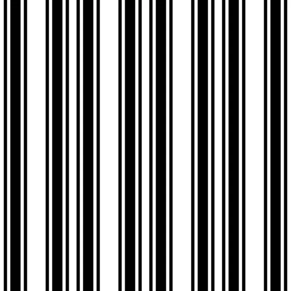 Rayas de ancho variable verticales rectas en blanco y negro, Patrón de líneas monocromáticas, Verticalmente sin costuras, líneas verticales paralelas rectas, rayas aleatorias geométricas monocromáticas de moda — Archivo Imágenes Vectoriales