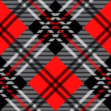 Kırmızı ve siyah tartan, Iskoç Dikişsiz desen ekose. Doku ekose, Masa örtüleri, Giysi, gömlek, elbise, kağıt, yatak, battaniye ve diğer tekstil ürünleri.