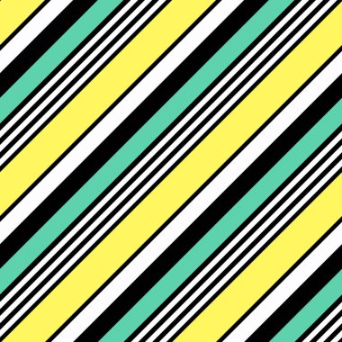 Diyagonal çizgili desen, geometrik basit arka plan. Sarı, yeşil, beyaz ve siyah dikişsiz arka plan. Zarif ve lüks tarzı illüstrasyon Eps 10