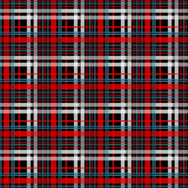 Černý a červený tartan kostkované skotské bezešvé vzor. Textury od tartan, pléd, ubrusy, oblečení, košile, šaty, papíru, lůžkoviny, přikrývky a dalších textilních výrobků. EPS 10 — Stockový vektor