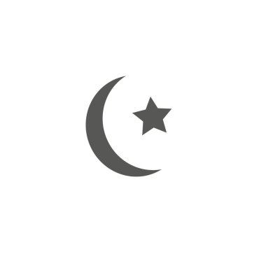 Ay ve yıldızlar ikon Whrite 'ın arka planında 10