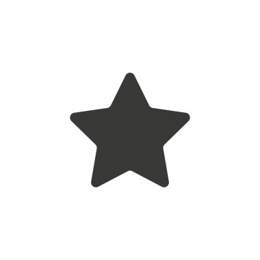 Klasik yıldız Simge Vektörü. Düz siyah resim. Çizim sembolü.