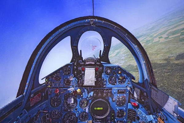 Cockpit Flight Simulator Mig — Stock Photo, Image