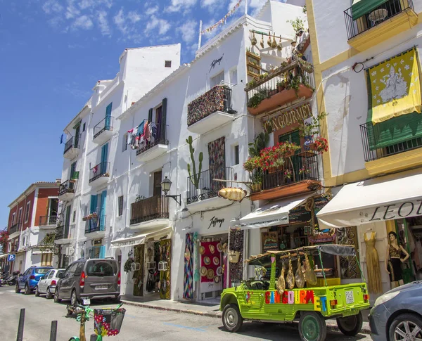 Ibiza Spanje Juni 2017 Bekijken Van Ibiza Oude Stad Straten — Stockfoto