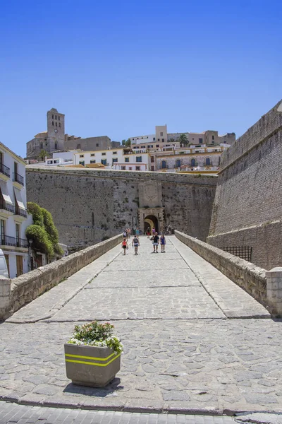 Їзд Старого Міста Ібіца Називається Dalt Vila Ibiza Одним Балеарські — стокове фото