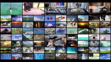Televizyon Yapım Teknolojileri Konsepti Video Duvarı Arkaplanı, 4K video