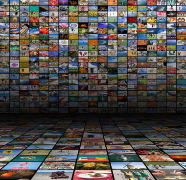 Büyük multimedya video ve resim video duvar Tv geniş ekran