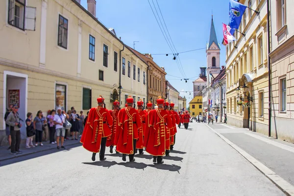 Ceremonial Changing Guard Zagreb Croatia — Stock Photo, Image