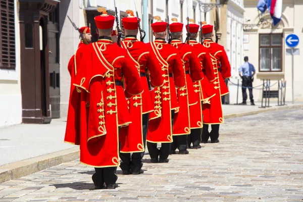 Ceremonial Changing Guard Zagreb Croatia — Stock Photo, Image