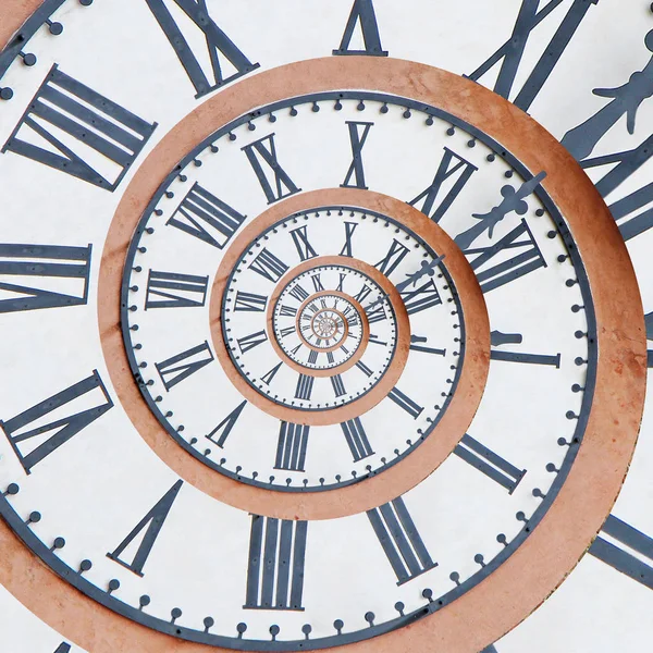 Vieille Horloge Église Dans Effet Drost — Photo