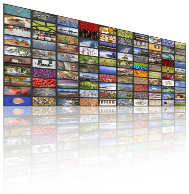 Büyük multimedya video ve resim duvar