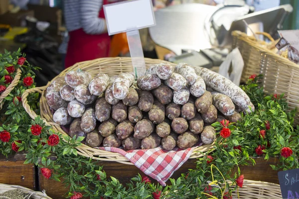 Francia Utcai Piacon Kolbász — Stock Fotó