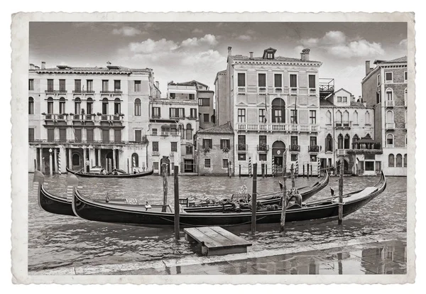 Antigua Foto Monocromática Vintage Venecia Ital — Foto de Stock