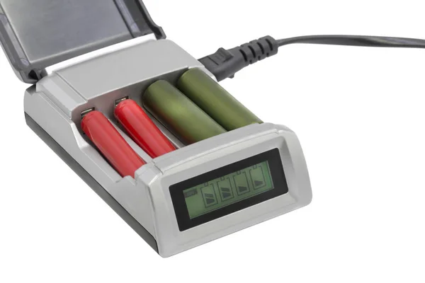 Aaa Smart Batteriladdare Vit Bakgrund — Stockfoto