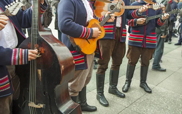 Chorwacki Muzyków Tradycyjnych Strojach Słowiańskiego — Zdjęcie stockowe