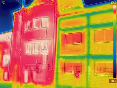 Isı kaybı dışında termal kamera kullanarak bina algılama