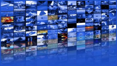 Televizyon Yapım Teknolojileri Konsepti Video Duvarı Arkaplanı, 4K video