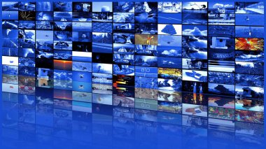 Büyük multimedya video duvar geniş ekran Web akış medya Tv