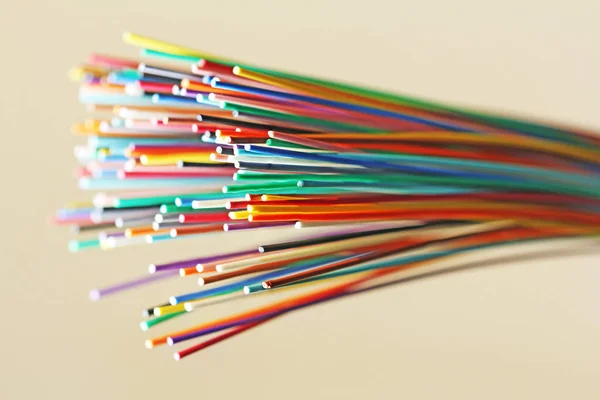 Fiber optisk nätverks kabel närbild — Stockfoto